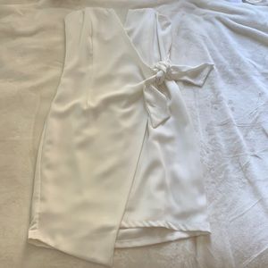 White A-symmetrical dress